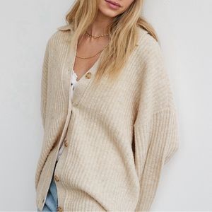 Collared button down cardigan